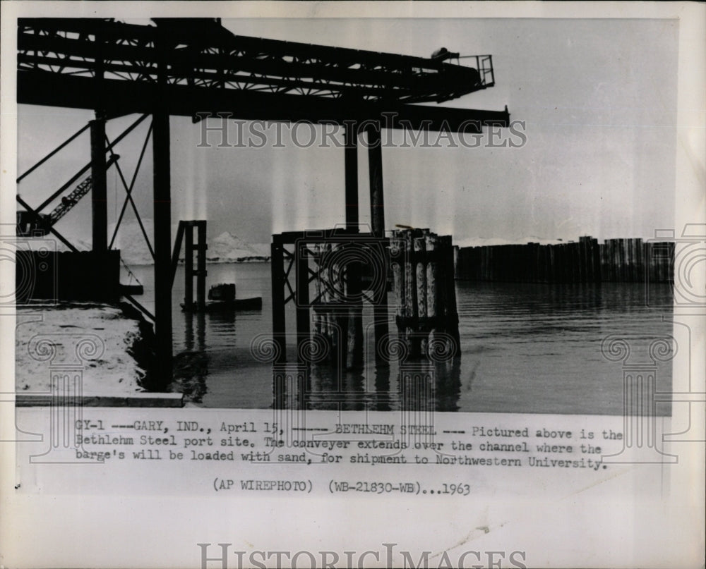 1963 Press Photo Bethlehem Steel Port Site Gary Indiana - RRW03889 - Historic Images