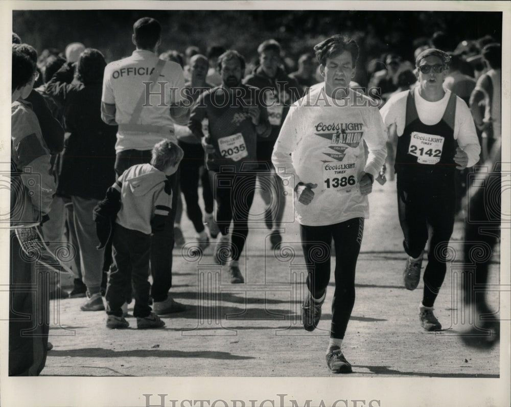 1989 Press Photo Sunday Biathlon Lincoln Park Blanchard - RRW03953 - Historic Images