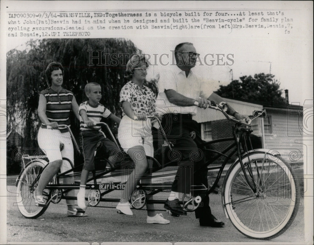 1964 Press Photo Bicycle Four John Beavin Dennis Bonnie - RRW03997 - Historic Images