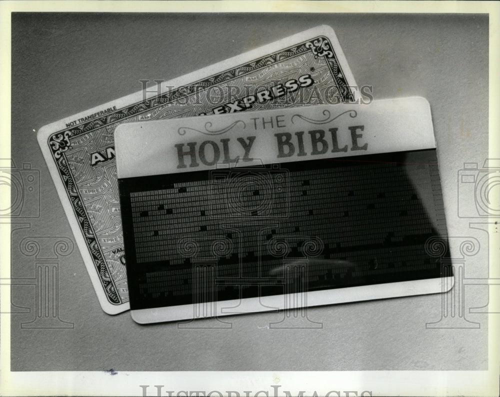 1988 Press Photo Laser produced BibleLeave Home Holy - RRW04027 - Historic Images