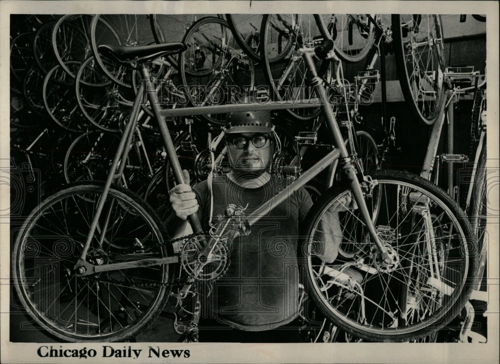 1975 Press Photo Rich Grubb called Polo Bike Chicago - RRW04077 - Historic Images