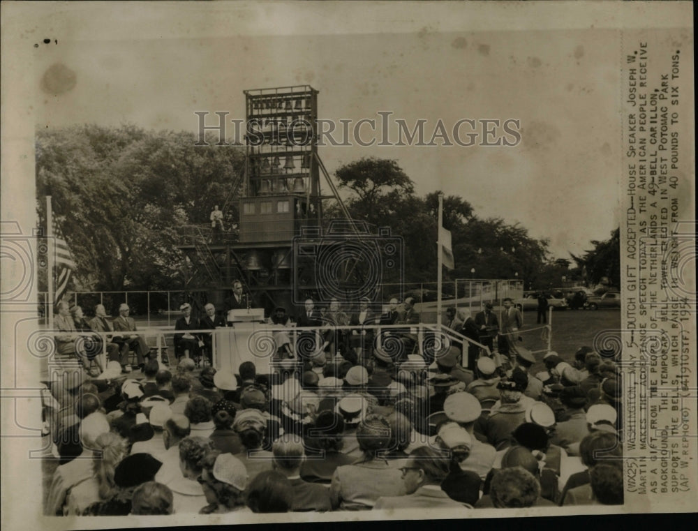 1954 Press Photo Dutch Gift 49 Bell Carillon Washington - RRW04153 - Historic Images