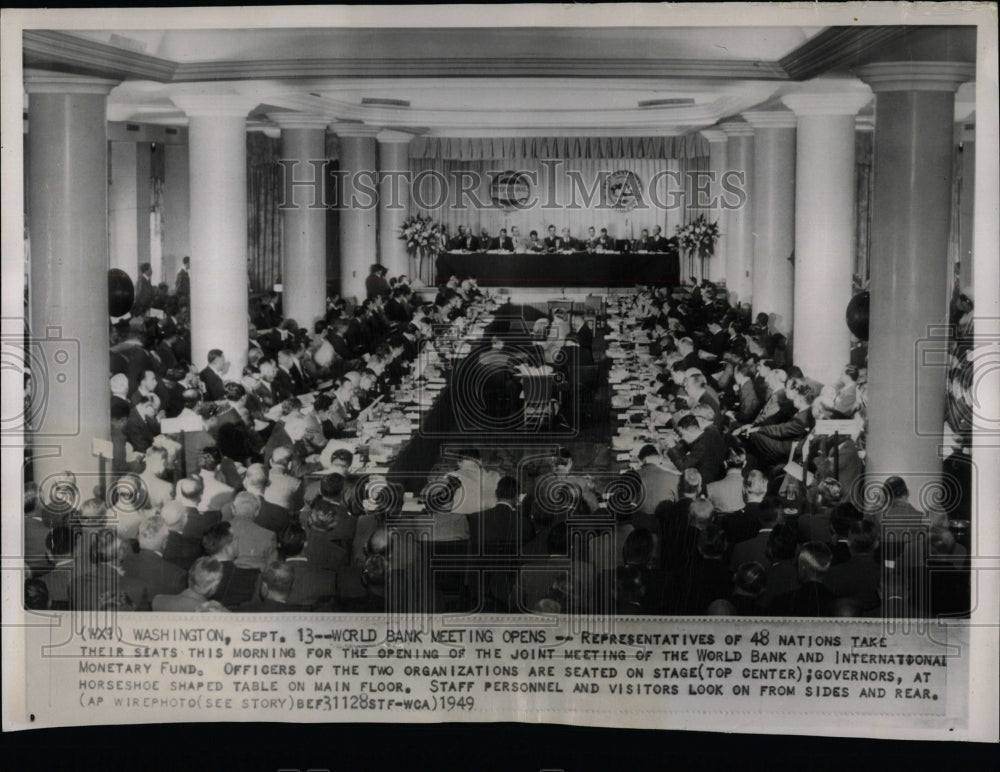 1949 Press Photo World Bank Nations seats Fund Floor - RRW04725 - Historic Images