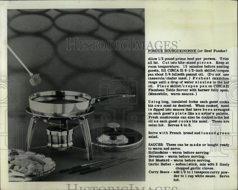 1969 Press Photo Fondue Bourguignonne Vollrath Co - RRW04815 - Historic Images