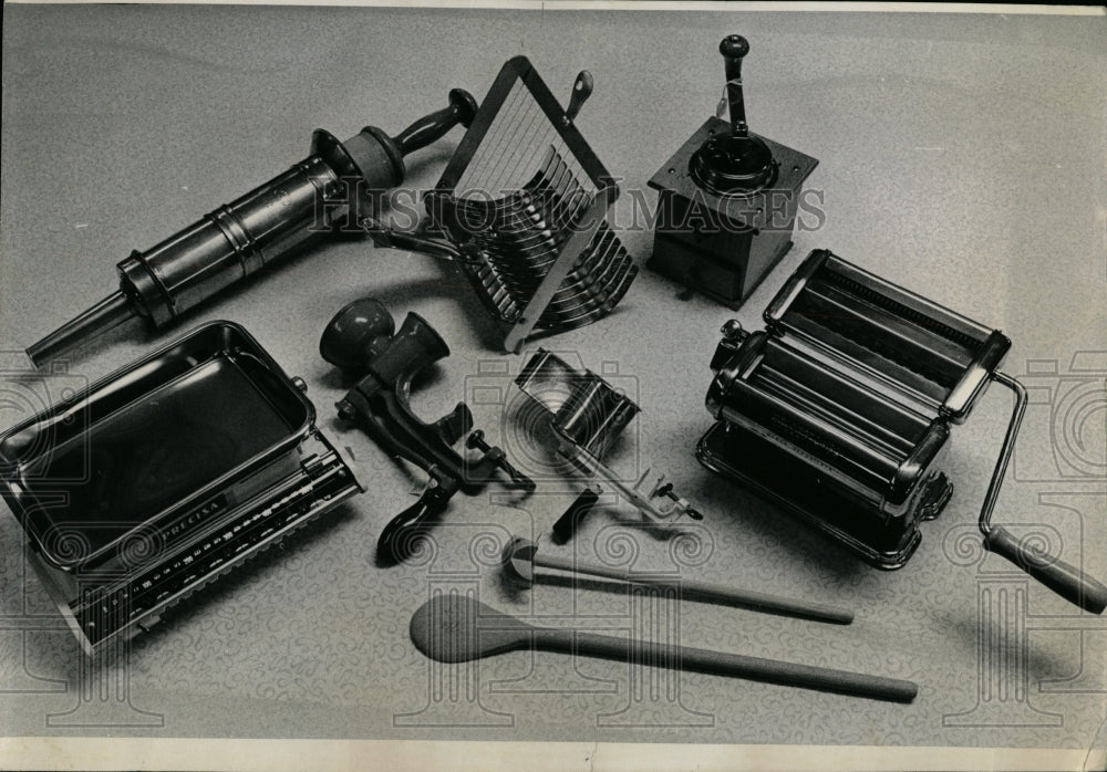 1968 Press Photo Cooking Utensils Dumpling Cutter Spoon - RRW04929 - Historic Images