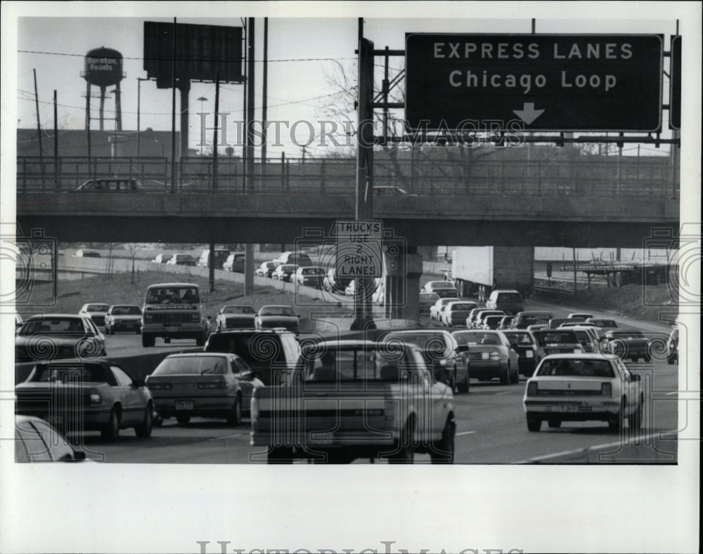 1993 Press Photo Edens Expressway Chicago Illinois - RRW04941 - Historic Images