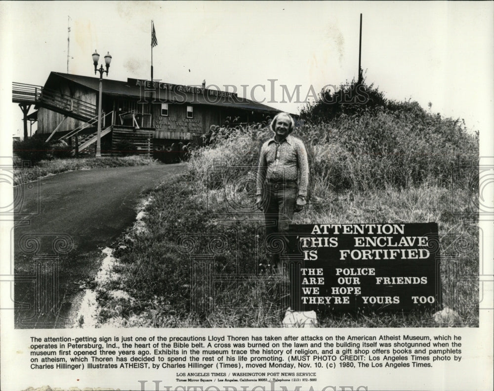 1980 Press Photo Lloyd Thoren Peterborough Bible Belt - RRW05433 - Historic Images