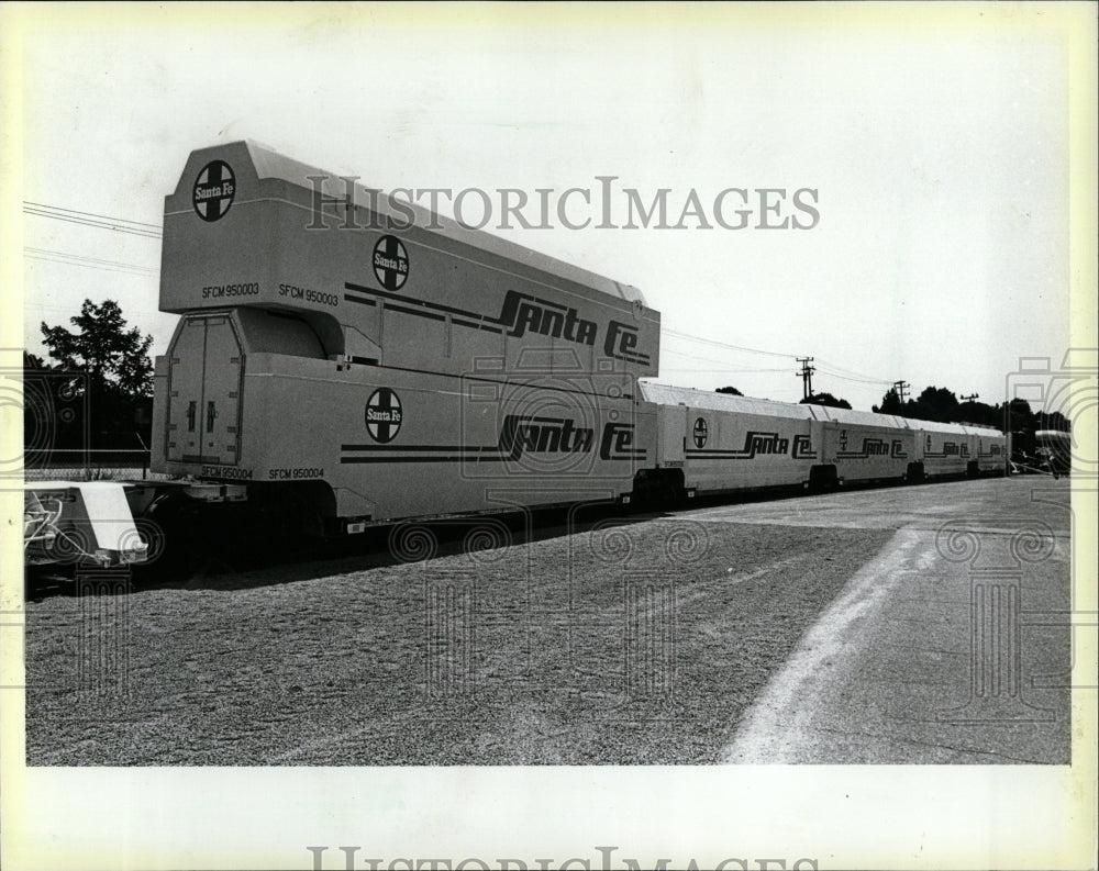 1983 Press Photo Santa Fe Railway Lightweight Container - RRW05455 - Historic Images