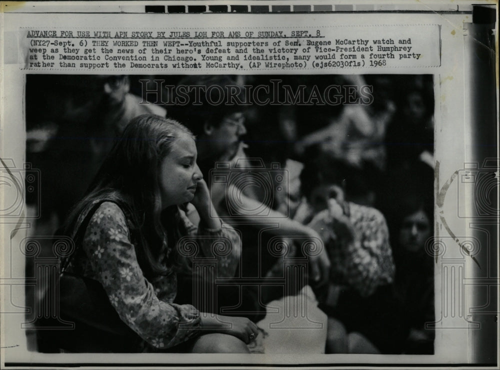 1968 Press Photo Eugene McCarthy Senator - RRW05763 - Historic Images