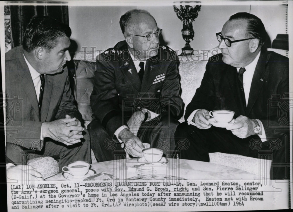 1964 Press Photo Lt Gen Leonard Heaton Army Surgeon - RRW06097 - Historic Images