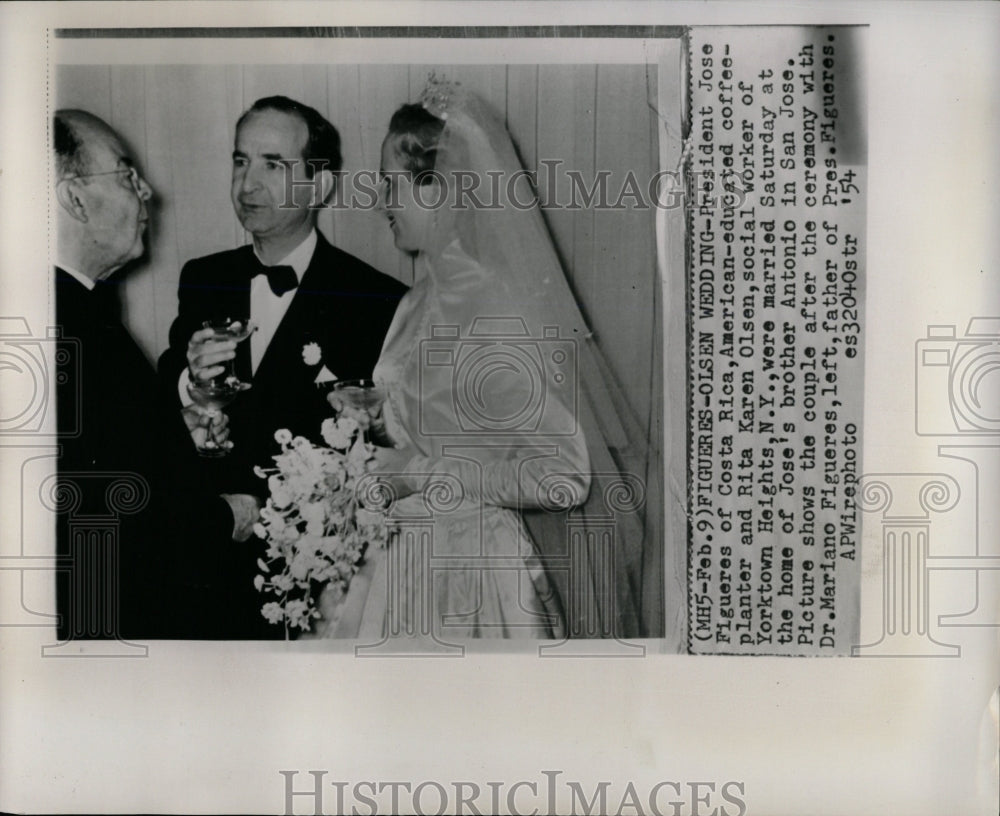 1954 Press Photo President Jose Costa Rica American - RRW06167 - Historic Images