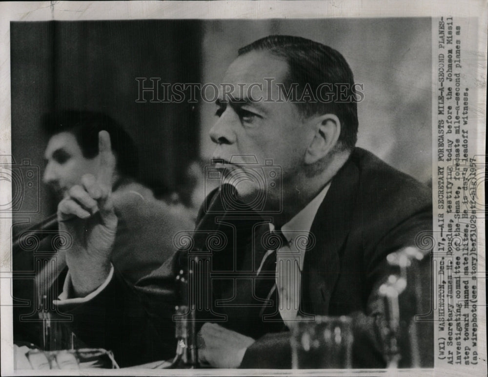 1957 Press Photo James H Douglas Lawyer US Government - RRW06383 - Historic Images