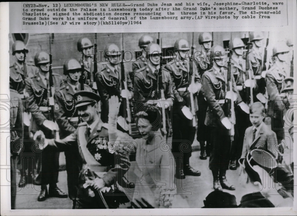 1964 Press Photo Grand Duke Jean Luxembourg Royalty - RRW06467 - Historic Images