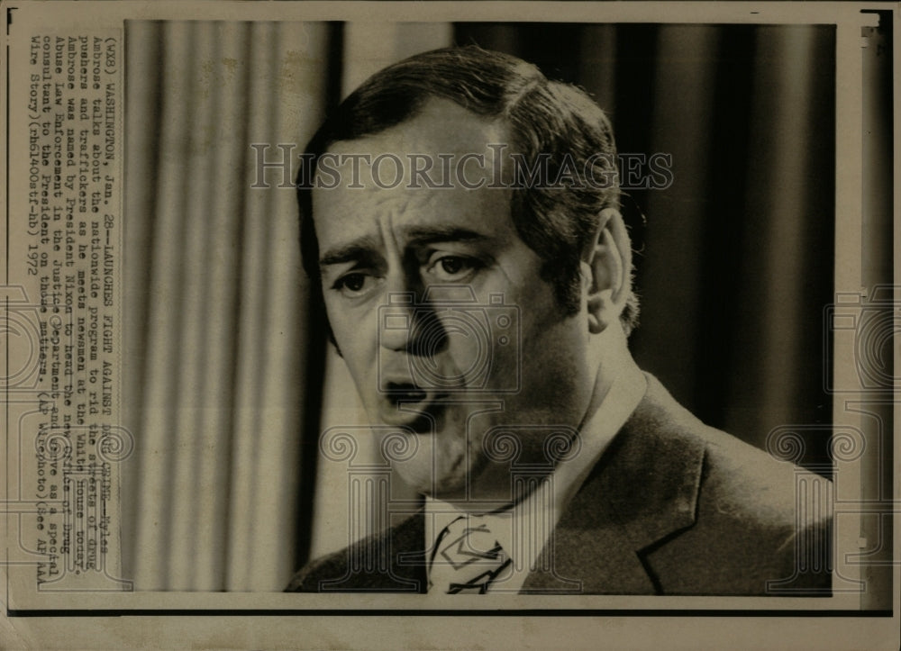 1972 Press Photo Myles Ambrose Nationwide Traffickers - RRW06779 - Historic Images