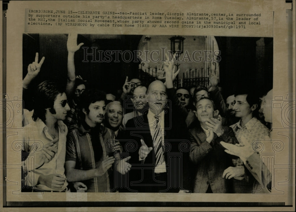 1971 Pascist leader, Giorgio Almirante - RRW06873 - Historic Images