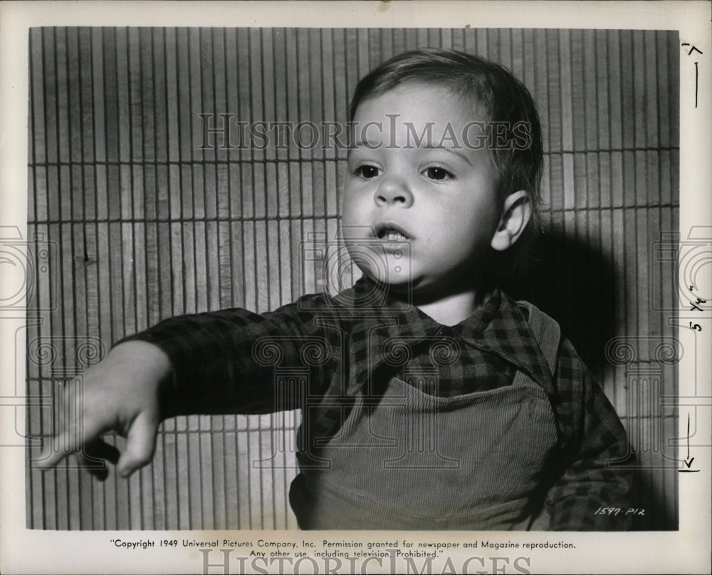 1949 Press Photo Jacky Jenovese Yes Sir That&#39;s my Baby - RRW06957 - Historic Images