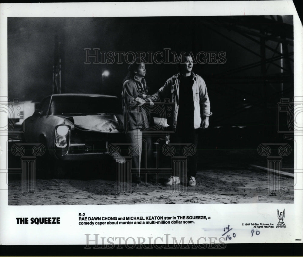 1987 Press Photo Rae Dawn Chong Michael Keaton - RRW07097 - Historic Images