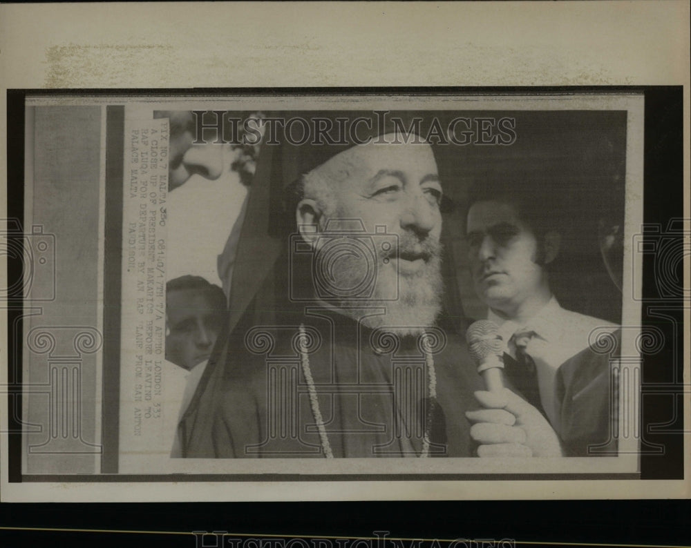 1974 Press Photo President Makarios - RRW07139 - Historic Images