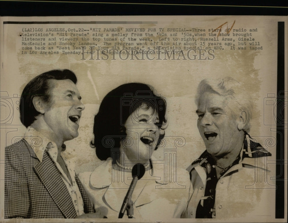 1975 Press Photo Russell Arms Gisele MacKenzie Lanson - RRW07249 - Historic Images