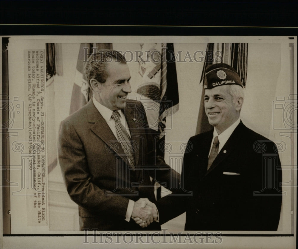 1970 Press Photo President Nixon Welcomes Chamie - RRW07289 - Historic Images