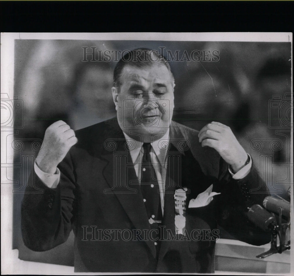 1952 Press Photo Gov Paul Dever Democratic Convention - RRW07343 - Historic Images