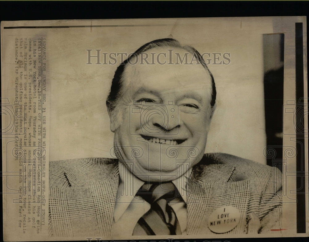 1975 Press Photo Bob Hope Classic Palm Springs Golf PGA - RRW07373 - Historic Images