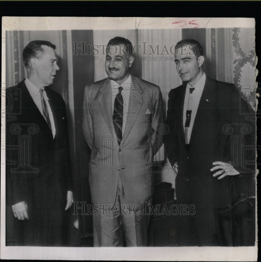 1956 Press Photo George Nasser &amp; Premier Nasser - RRW07399 - Historic Images