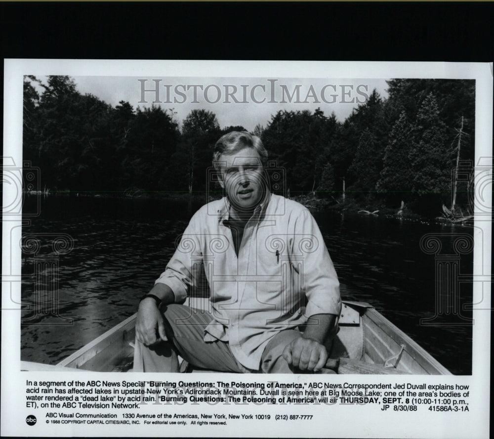 1988 Press Photo ABC News Correspondent Jed Duvall - RRW07485 - Historic Images