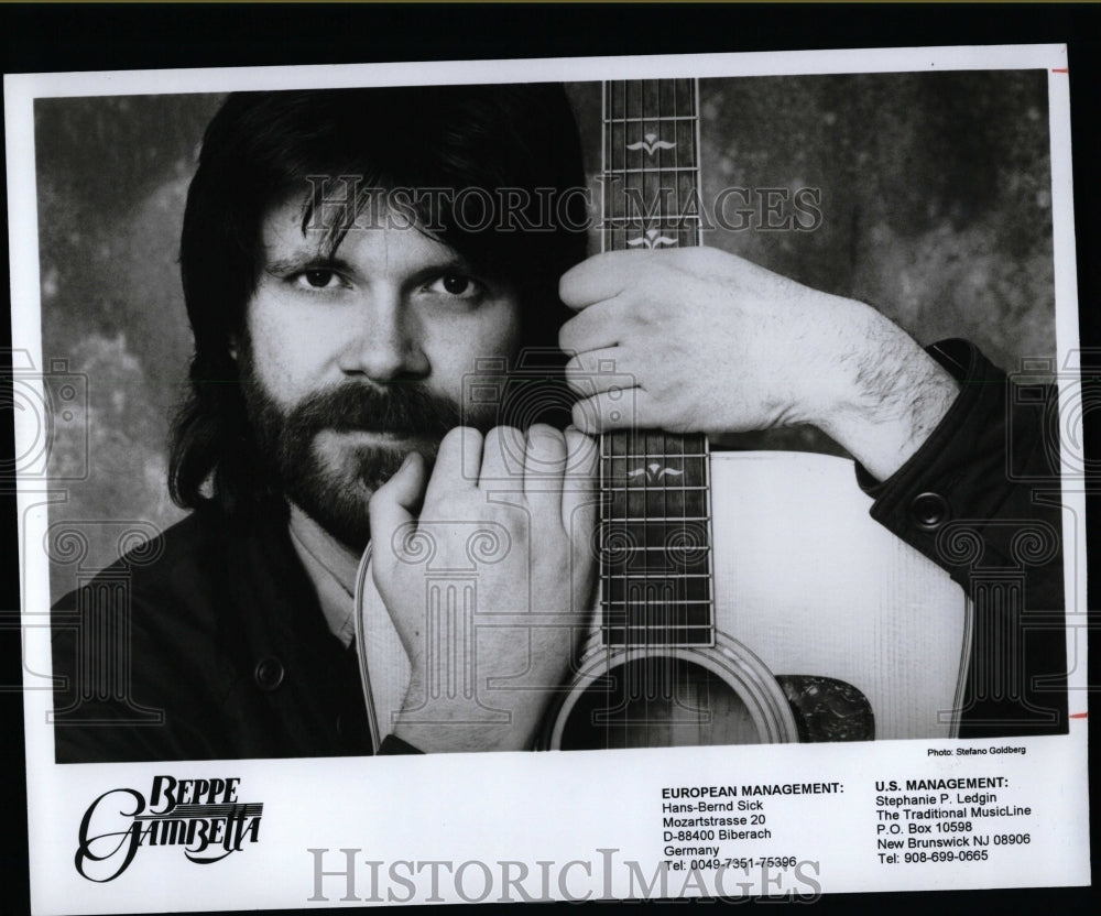 1994 Press Photo Musician Beppe Gambetta Promo Shot - RRW07555 - Historic Images