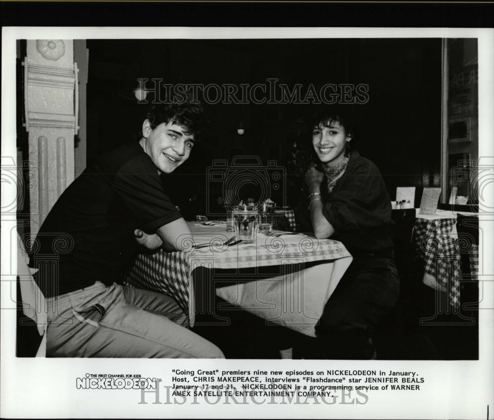 1988 Press Photo Chris Makepeace and Jennifer Beals - RRW07693 - Historic Images