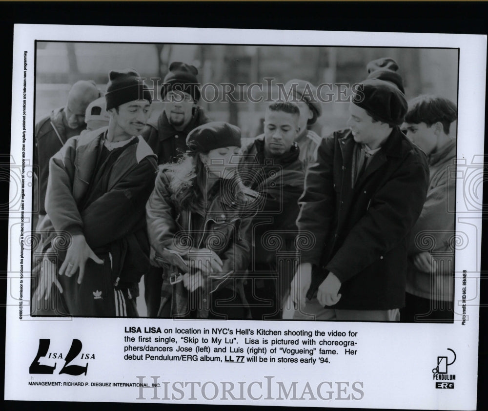 1993 Press Photo Lisa Lisa &quot;Skip To My Lu&quot; Music Video - RRW07809 - Historic Images