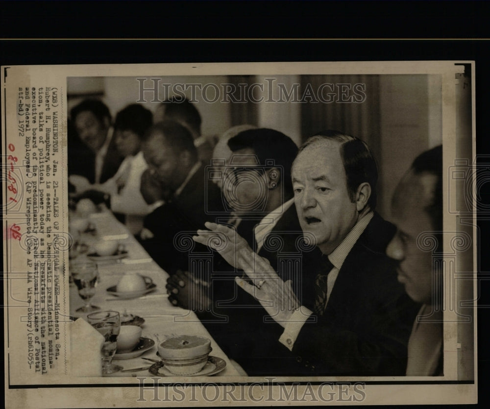 1972 Press Photo Minnesota Senator Hubert H. Humphrey - RRW07819 - Historic Images