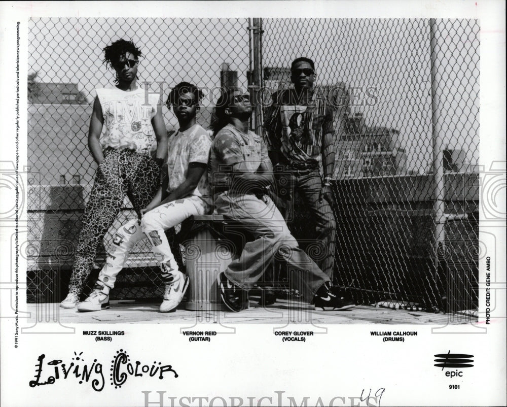 1991 Press Photo Living Colour American Rock Band - RRW07909 - Historic Images