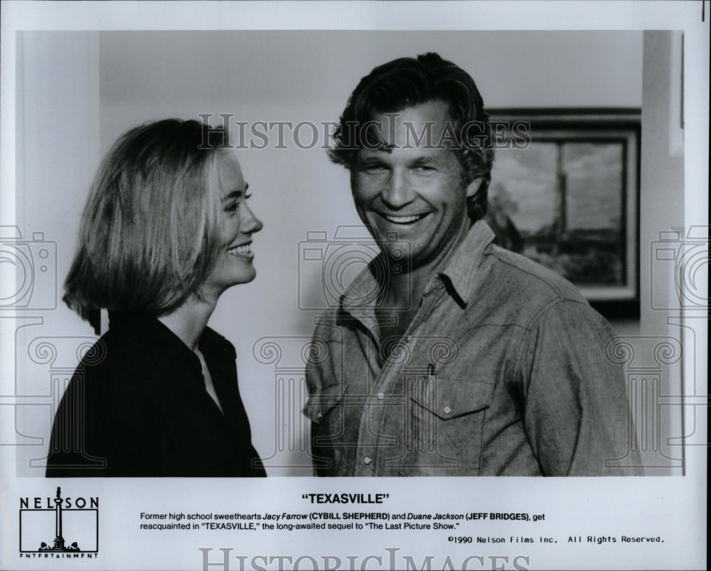 1991 Press Photo Texasville Cybill Shepherd Bridges - RRW08031 - Historic Images