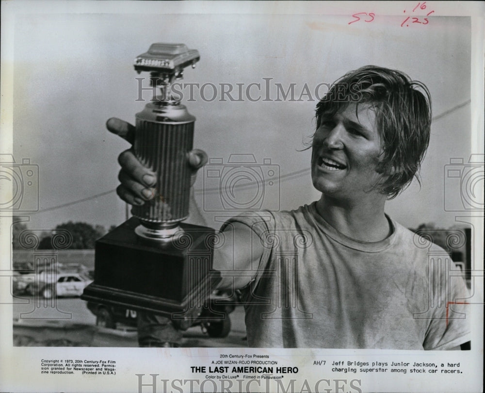 1974 Press Photo Jeff Bridges The Last American Hero - RRW08047 - Historic Images