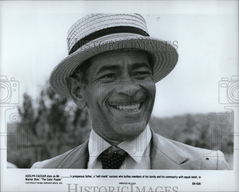 1986 Press Photo Actor Adolph Caesar "The Color Purple" - RRW08067 - Historic Images
