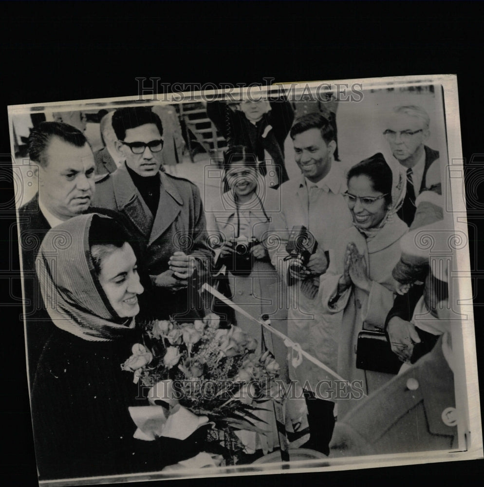 1966 Press Photo Indira Gandhi United States Arrival - RRW08133 - Historic Images