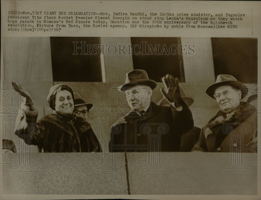 1967 Press Photo Mrs Indira Gandhi India Prime Minister - RRW08209 - Historic Images