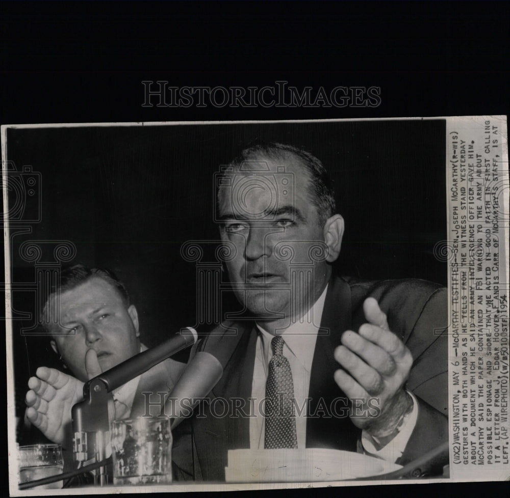 1954 Press Photo Senator Joseph McCarthy/Republican/Wis - RRW08247 - Historic Images