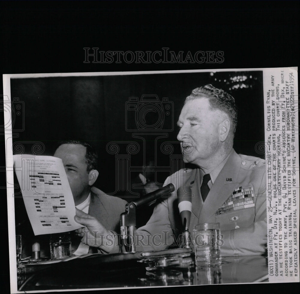 1954 Press Photo Gen. Cornelius Ryan Commander Ft. Dix - RRW08301 - Historic Images