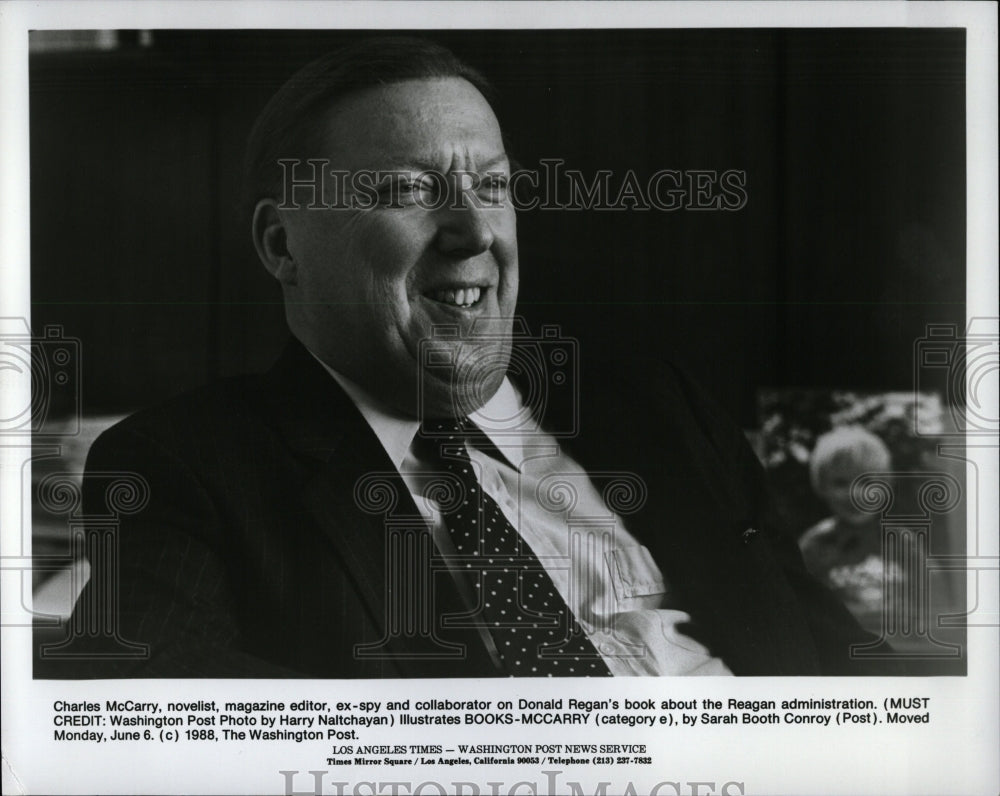 1988 Press Photo Charles McCarry Magazine Editor Author - RRW08327 - Historic Images