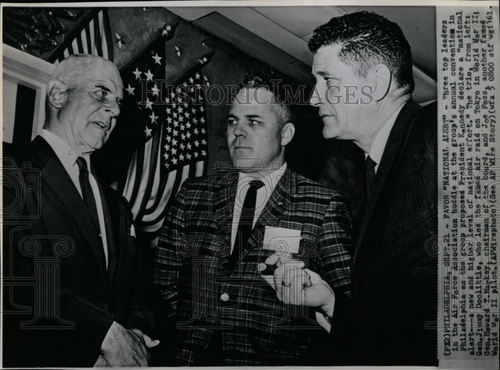 1961 Press Top Leaders Air Force at Annual Convention - RRW08393 - Historic Images