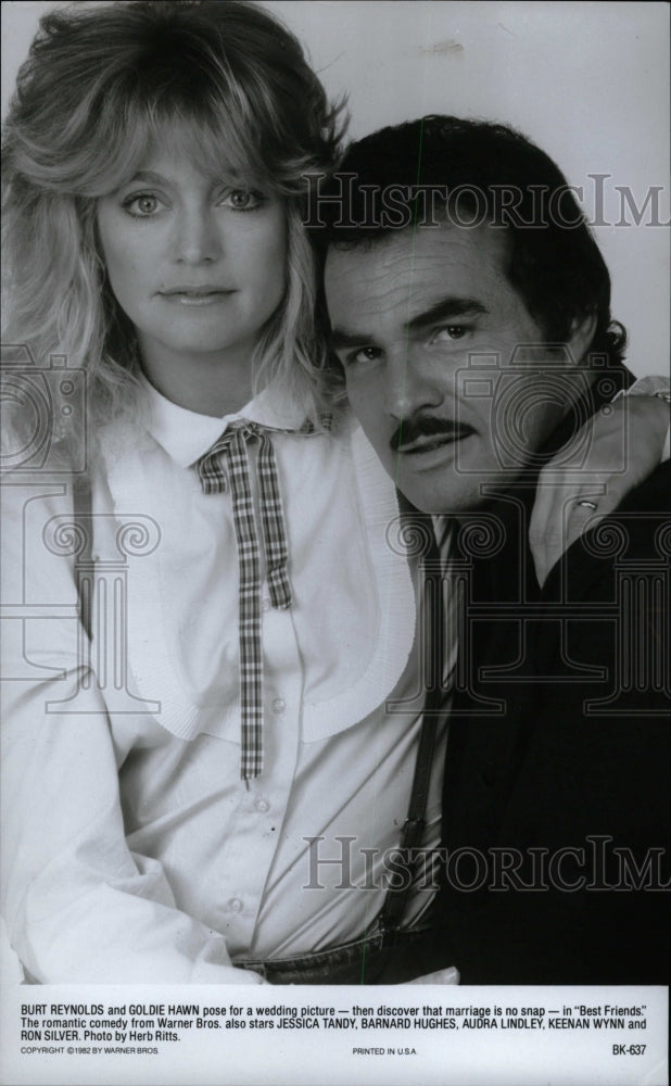 1982 Press Photo Goldie Hawn/Burt Reynolds/Actor - RRW08599 - Historic Images