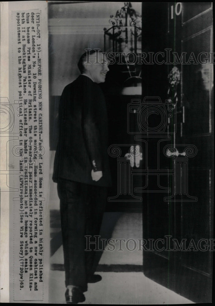 1963 Press Photo Lord Home 10 Downing Street Cabinet - RRW08671 - Historic Images