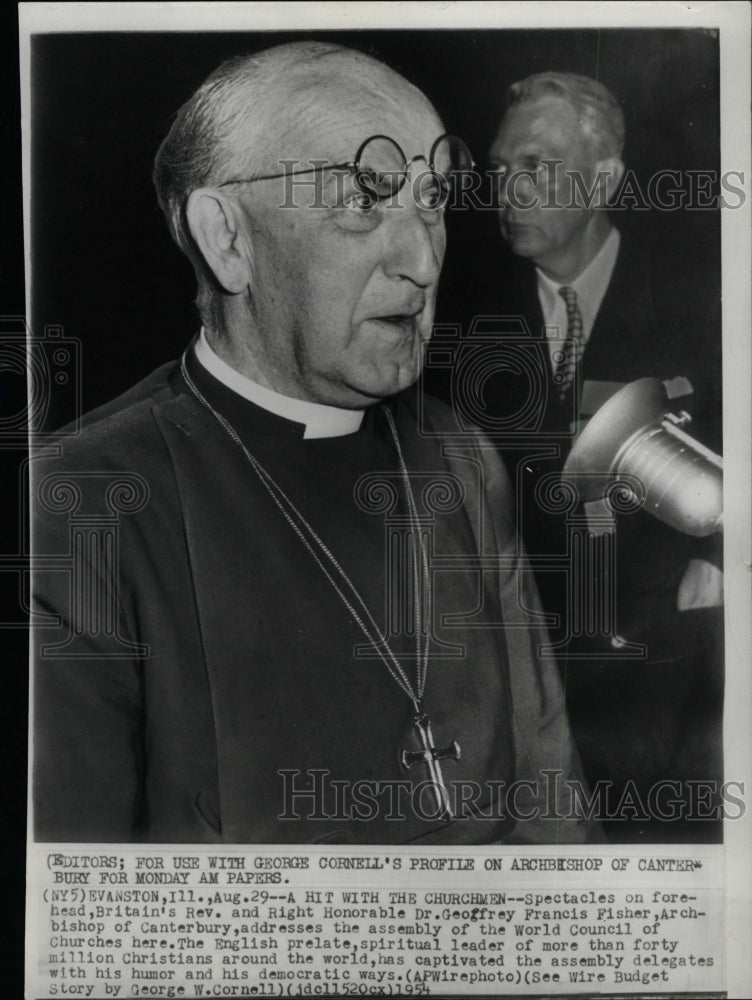 1954 Press Photo Rev Addressing World Council Churches - RRW08705 - Historic Images