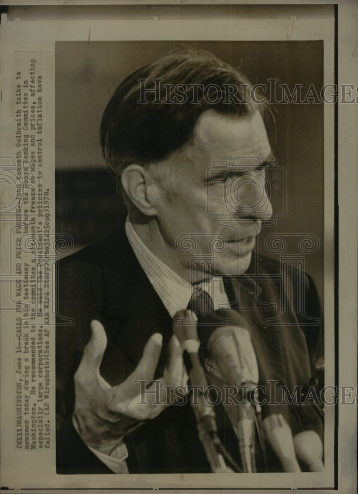 1970 Press Photo John Kenneth Galbraith House Banking - RRW08751 - Historic Images