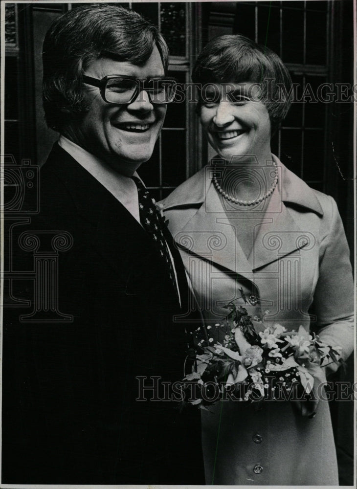 1974 Press Photo Rev &amp; Mrs Albert Fay Hill Wedding - RRW08853 - Historic Images