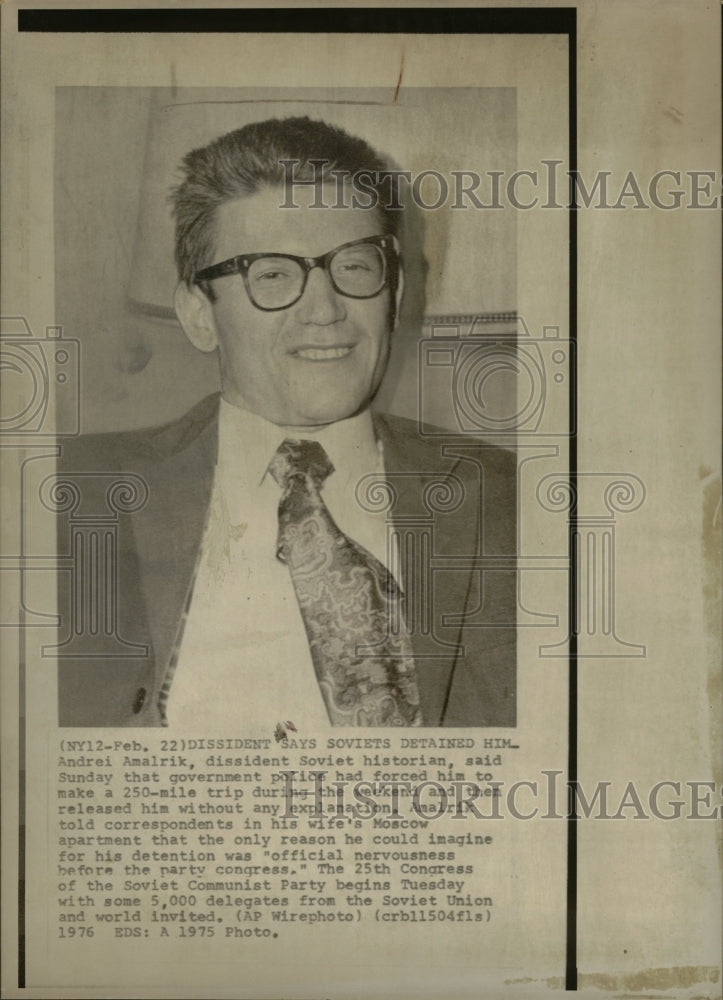 1976 Press Photo Andrei Amalrik, historian - RRW08977 - Historic Images