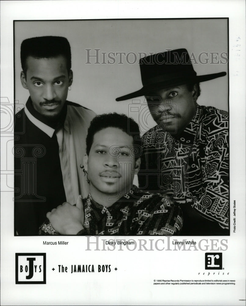 1990 Press Photo Jamaica Boys Funk Music Trio Band - RRW09033 - Historic Images