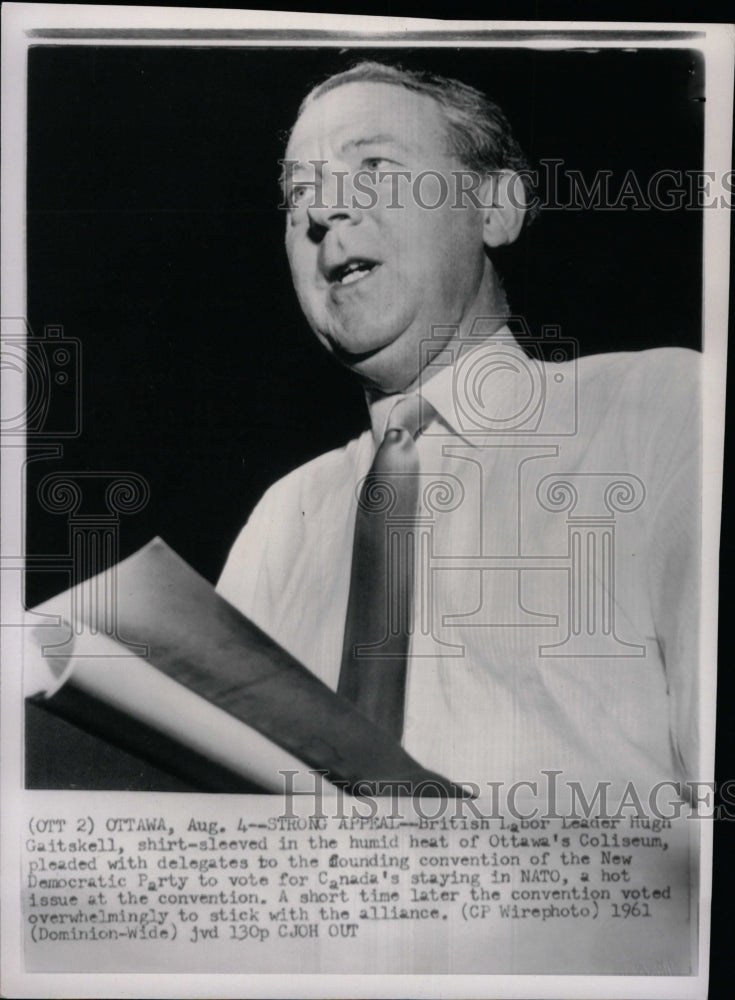 1961 Press Photo British Labor Leader Hugh Gaitskell - RRW09063 - Historic Images